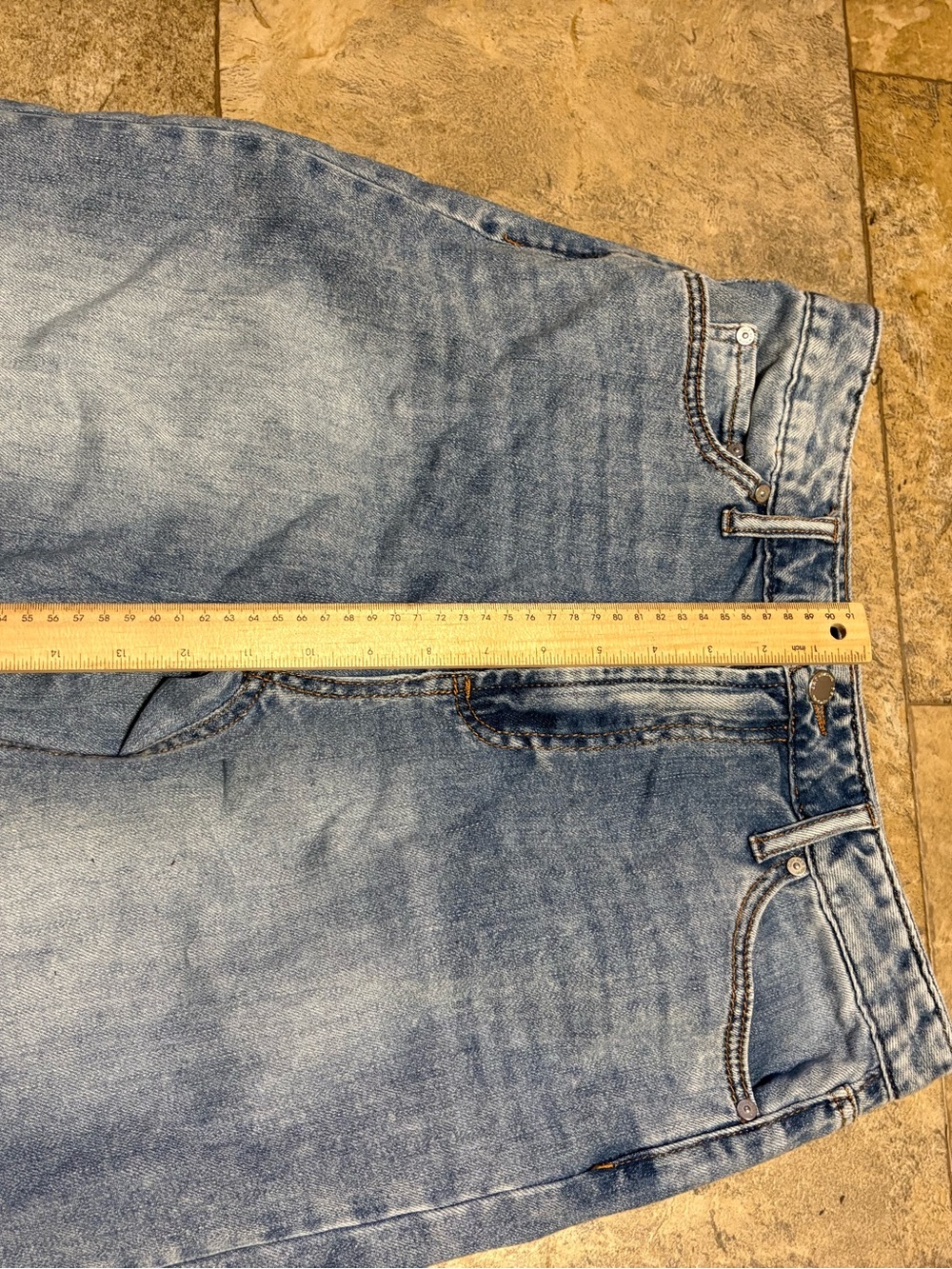 Oat New York Cloud Luxe Wide Leg Jeans Size 8/29 High Rise Light Was - Picture 8 of 9